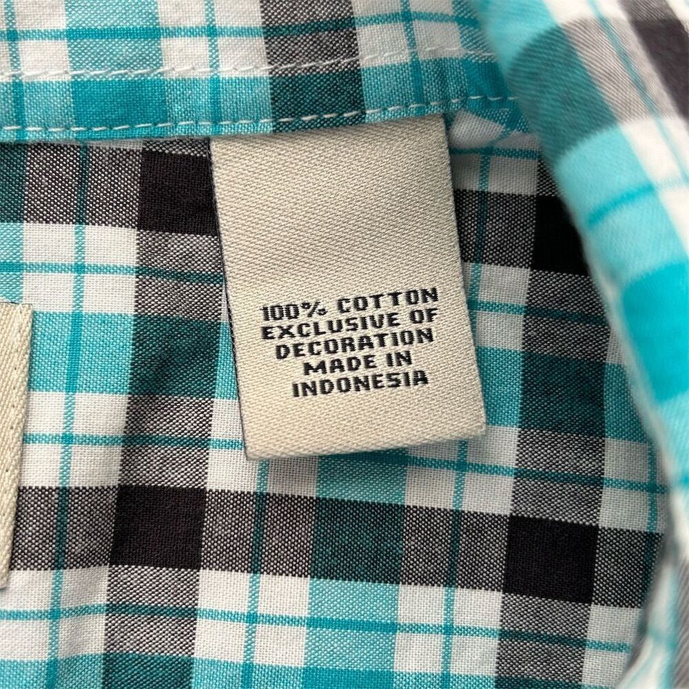 Chaps Denim Men's XL Plaid Short Sleeve Button-Up Shirt Multicolor - Picture 3 of 6
